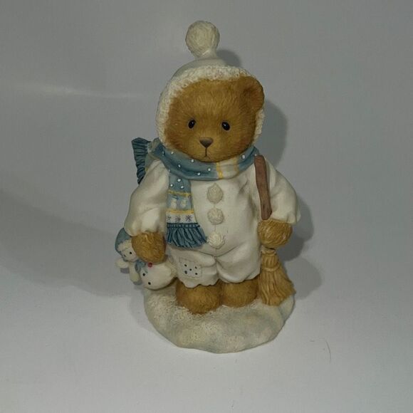 Enesco Cherished Teddies Figurine Earl Model 131873 Warm Hearted Friends Snowman - Picture 3 of 8